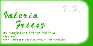 valeria friesz business card
