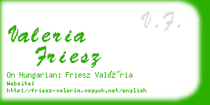 valeria friesz business card